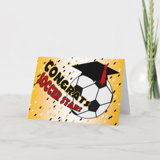Abschluss-Glückwünsche für einen Fußball-Stern Karte
