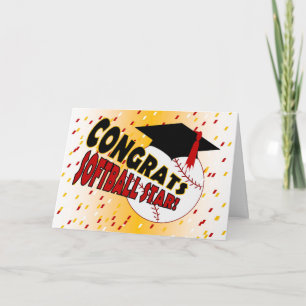 Abschluss-Glückwünsche für einen Softball-Stern Karte