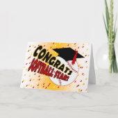 Abschluss-Glückwünsche für einen Softball-Stern Karte (Vorderseite)