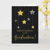 Abschluss Glückwünsche Gold und Silber Aussehen Karte (Gelbe Blume)