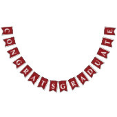 Abschluss-Glückwünsche in Rot Wimpelkette (Alle)