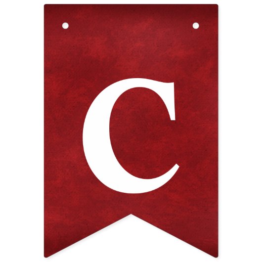 Abschluss-Glückwünsche in Rot Wimpelkette (Erste Fahne)