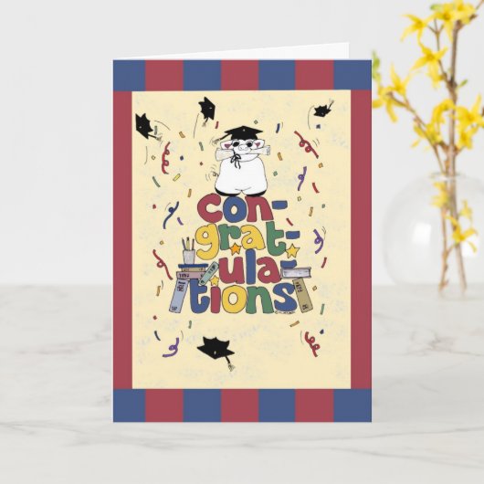 Abschluss - Glückwünsche Karte (Gelbe Blume)