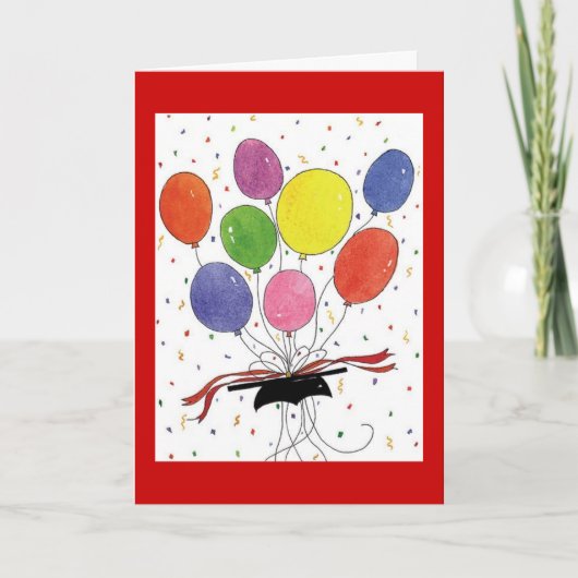 Abschluss-Glückwünsche Karte (Vorderseite)