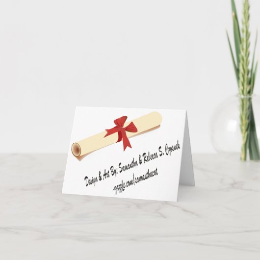 Abschluss-Glückwünsche Karte (Rückseite)