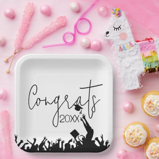 Abschluss Glückwünsche mit Hasen Pappteller (Party)