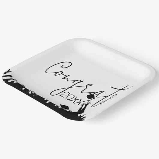 Abschluss Glückwünsche mit Hasen Pappteller (Gewinkelt)