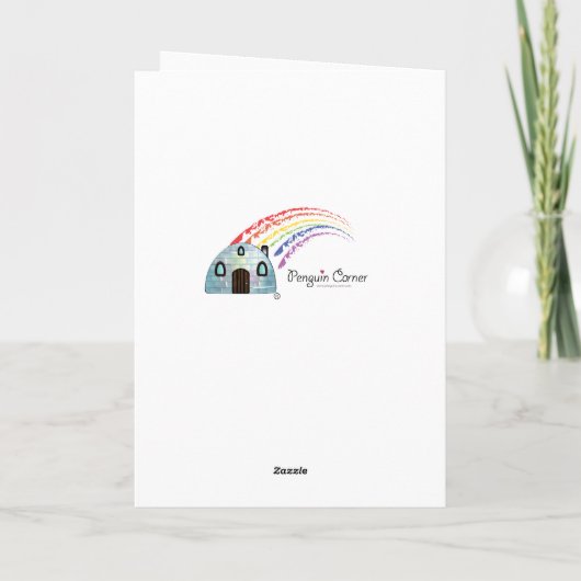 Abschluss-Glückwünsche mit Penguin Karte (Rückseite)