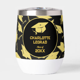 Abschluss Glückwünsche personalisieren Black Gold