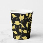 Abschluss Glückwünsche personalisieren Black Gold Pappbecher (Rechts)