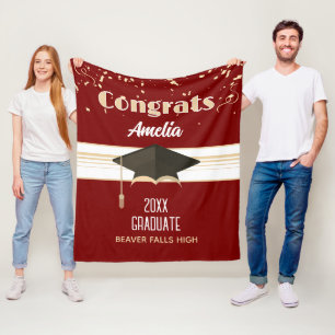 Abschluss Glückwünsche! Personalisiert Fleecedecke