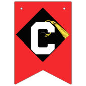 Abschluss Glückwünsche Wimpelkette (Erste Fahne)