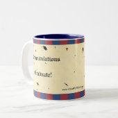 Abschluss - Glückwünsche Zweifarbige Tasse (Vorderseite Links)