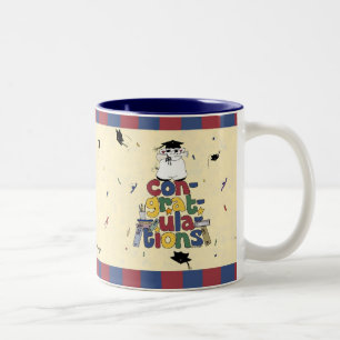 Abschluss - Glückwünsche Zweifarbige Tasse