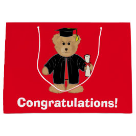 Abschluss-Glückwünscheteddy-Bär Große Geschenktüte