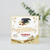 Abschluss Glückwunschkarte Karte (Stehend Vorderseite)