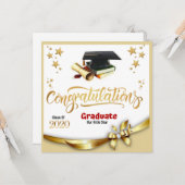 Abschluss Glückwunschkarte Karte (Vorderseite/Rückseite Beispiel)