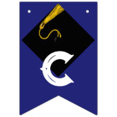 Abschluss Glückwunschs Blue Wimpelkette (Erste Fahne)