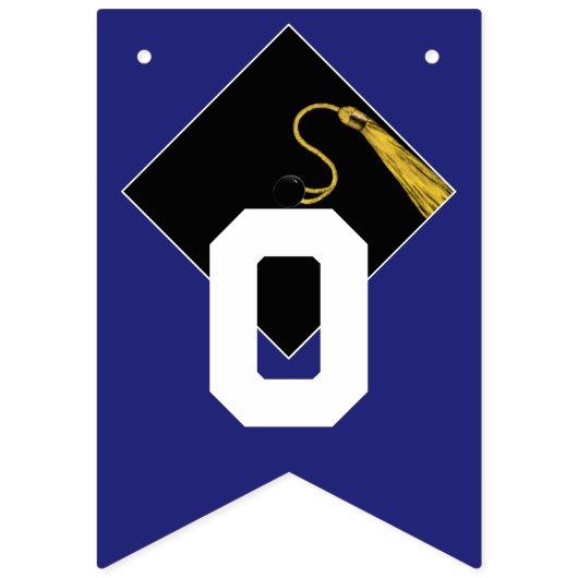 Abschluss Glückwunschs Blue Wimpelkette (Zweite Fahne)