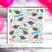 Abschluss Glückwunschs Champagne Confetti farbenfr Serviette