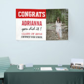 Abschluss Glückwunschs Foto Rotes Weiß Banner (Messeveranstaltung)