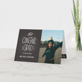 Abschluss Glückwunschs Grad Chalkboard Card Dankeskarte