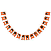 Abschluss Glückwunschs Orange Wimpelkette (Alle)