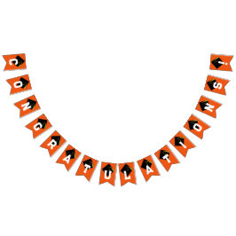 Abschluss Glückwunschs Orange Wimpelkette