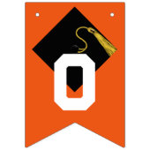 Abschluss Glückwunschs Orange Wimpelkette (Zweite Fahne)