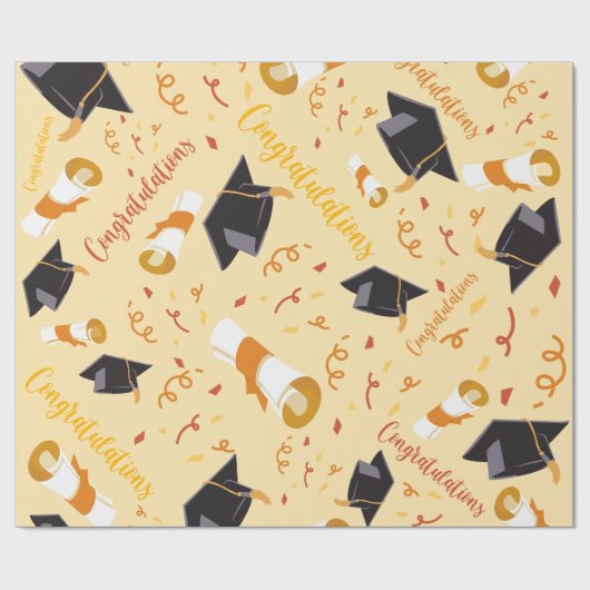 Abschluss Glückwunschschreiben Geschenkpapier (Flach)