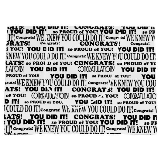 Abschluss Glückwunschschule Große Geschenktüte (Vorderseite)