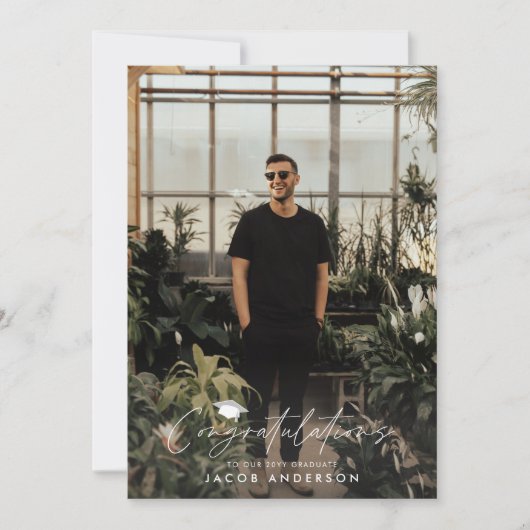 Abschluss Glückwunschungen einfachen modernen Foto Einladung (Vorderseite)