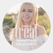 Abschluss Gold Calligraphy Script Einfache Leckere Runder Aufkleber (Vorderseite)