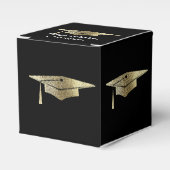 Abschluss Gold Cap Grad Party Guest Geschenkschachtel (Vorderseite)