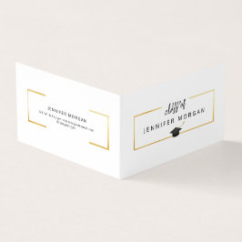 Abschluss Gold Elegante Namenskarte Visitenkarten