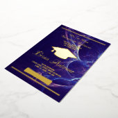 Abschluss Gold Foil Light Announccard Folieneinladung (Gedreht)