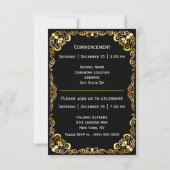 Abschluss Gold Frame Black Ankündigung (Rückseite)