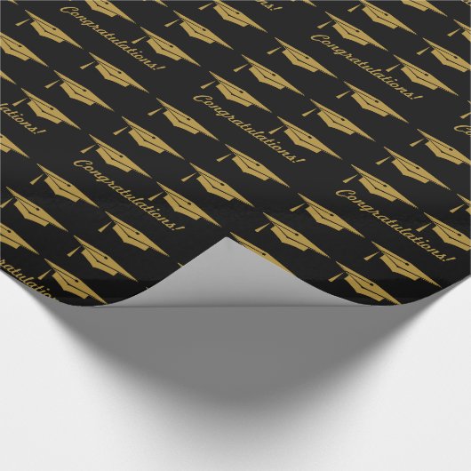 Abschluss Gold-Geschenkwrap Geschenkpapier (Ecke)