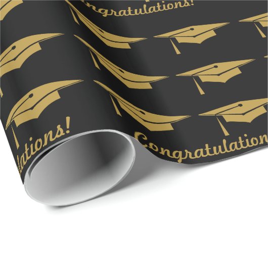 Abschluss Gold-Geschenkwrap Geschenkpapier (Rolleneckpunkt)