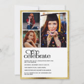 Abschluss Gold Graduate Foto Einladung (Vorderseite)