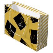 Abschluss Gold Große Geschenktasche Geschenktüte (Vorderseite Schrägansicht)