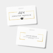 Abschluss Gold Imitats Locarno Ausweis (Front & Back)