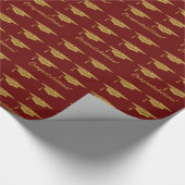 Abschluss Gold Red Gift Wrap Geschenkpapier (Ecke)