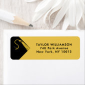 Abschluss Gold Rücksendeadressen-Aufkleber (Insitu)