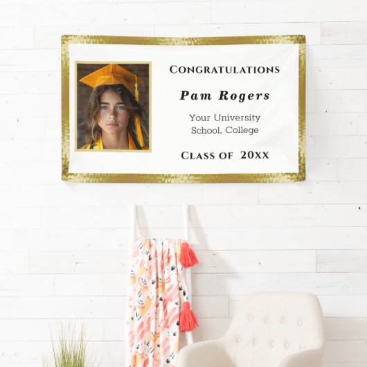 Abschluss Gold Satin Elegant Banner (Insitu)