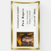 Abschluss Gold Satin Elegant Banner (Vertikal)