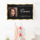 Abschluss Gold Satin Persönliches Foto Banner (Insitu)