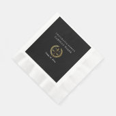Abschluss Gold Scales of Justice Laurel Wreath Serviette (Ecke)