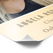 Abschluss Gold Stilvolle Skripte Modernes Foto (Ecke)