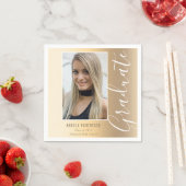 Abschluss Gold Stilvolle Skripte Modernes Foto Par Serviette (Beispiel)